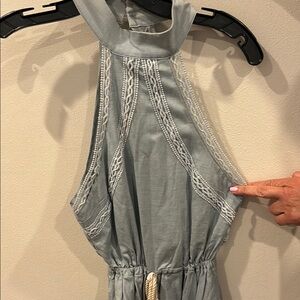 Elegant light blue Halter Jumpsuit